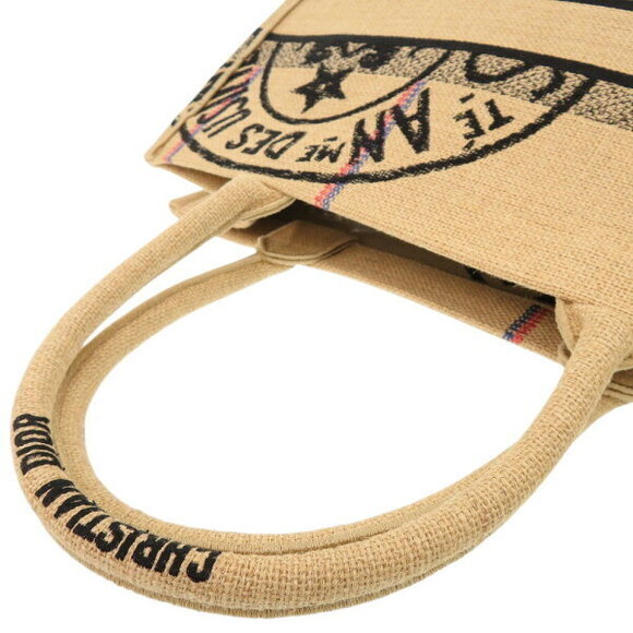Christian Dior Book Tote Raffia Beige Bag - Picture 5 of 8